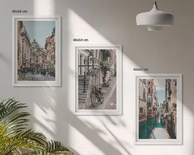 Billedvæg inspiration med Venedigs vandgader