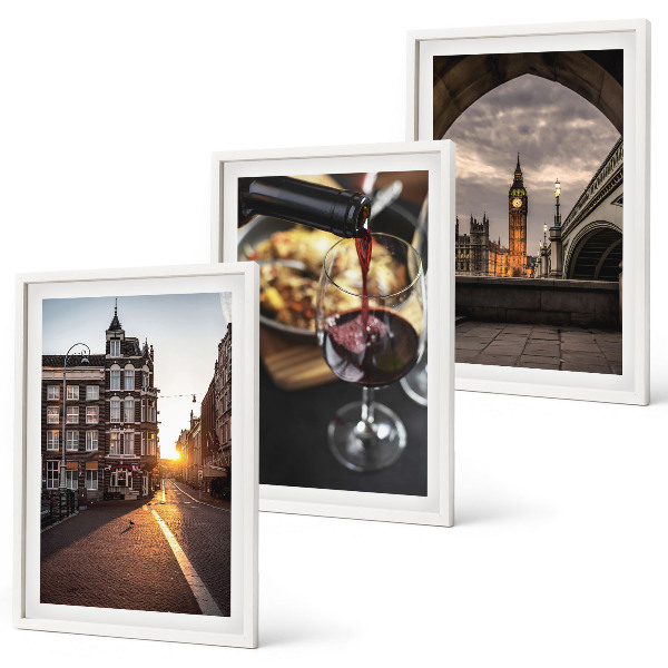 Triptykon billeder med ramme Billeder bymad London