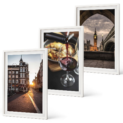 Triptykon billeder med ramme Billeder bymad London