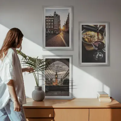 Billeder bymotiv London triptykon med ramme
