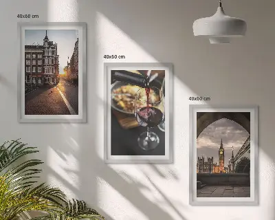 Billeder bymotiv London triptykon med ramme