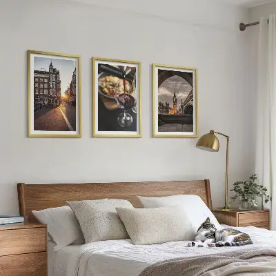 Billeder bymotiv London triptykon med ramme