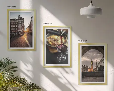 Billeder bymotiv London triptykon med ramme