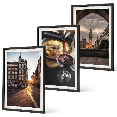 Triptykon billeder med ramme Billeder bymad London