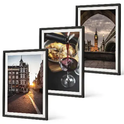 Billeder bymotiv London triptykon med ramme