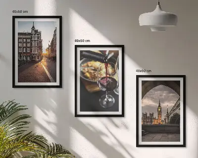 Billeder bymotiv London triptykon med ramme