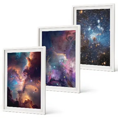 Kosmiske stjernebilleder plakat med inspiration til billedvæg