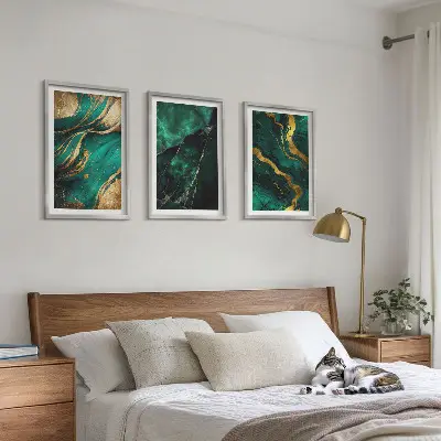 Billedvæg med stenmønstre elegant inspiration