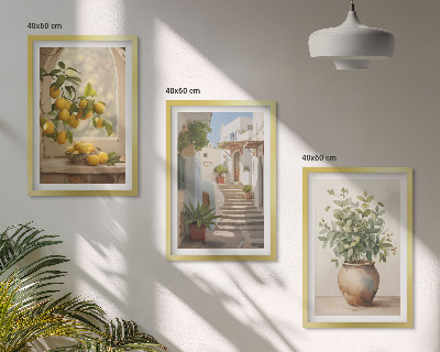 Billedvæg inspiration Citroner i en plantevase