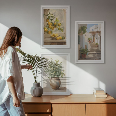 Billedvæg inspiration Citroner i en plantevase