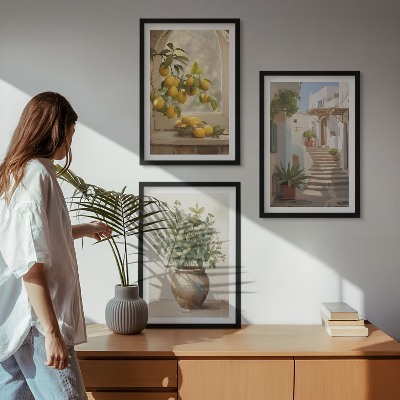 Billedvæg inspiration Citroner i en plantevase