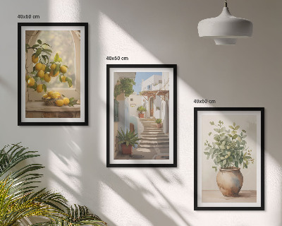 Billedvæg inspiration Citroner i en plantevase