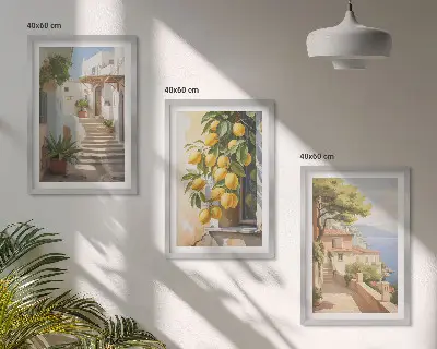 Billedsæt til soveværelset med motiv af havudsigt