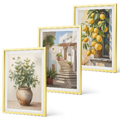 Billedvæg inspiration Planter i potter, citroner, gade