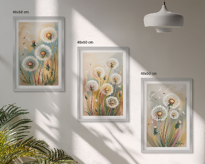 Billedsæt til soveværelset Mælkebøtteblomster pastelgræsser