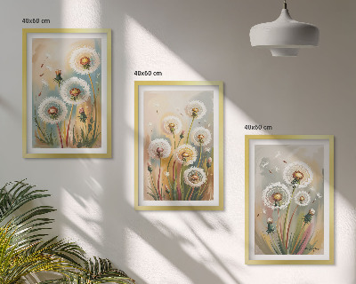 Billedsæt til soveværelset Mælkebøtteblomster pastelgræsser