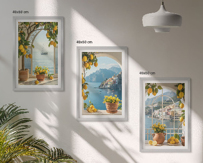 Billedvæg inspiration Havby citroner blomster
