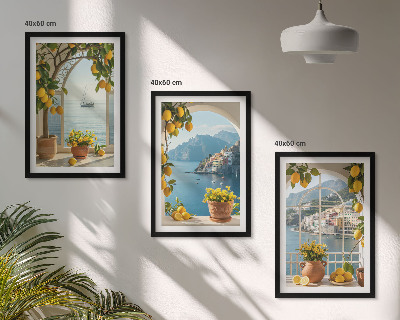 Billedvæg inspiration Havby citroner blomster