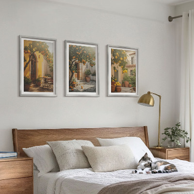 Billedvæg inspiration Citruspotter på solrig terrasse