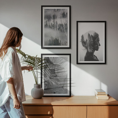 Billedvæg inspiration skov tåge portræt træ mælkebøtte