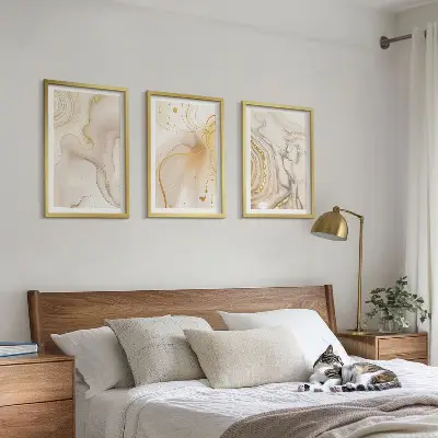 Billedvæg med subtile abstrakte mønstre til inspiration
