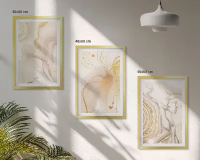Billedvæg med subtile abstrakte mønstre til inspiration