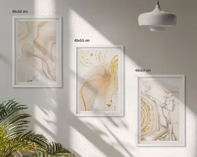 Billedvæg med subtile abstrakte mønstre til inspiration