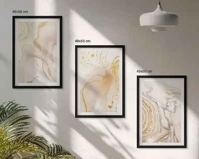 Billedvæg med subtile abstrakte mønstre til inspiration
