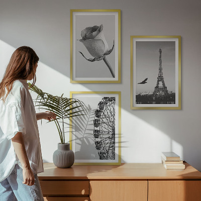 Billedsæt til soveværelset Rose Eiffeltårnet pariserhjul