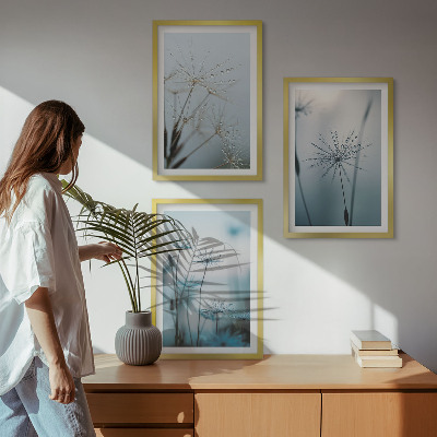 Billedvæg inspiration Mælkebøtter med vanddråber