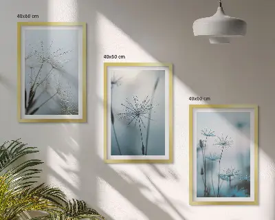 Mælkebøtter med vanddråber billedvæg inspiration