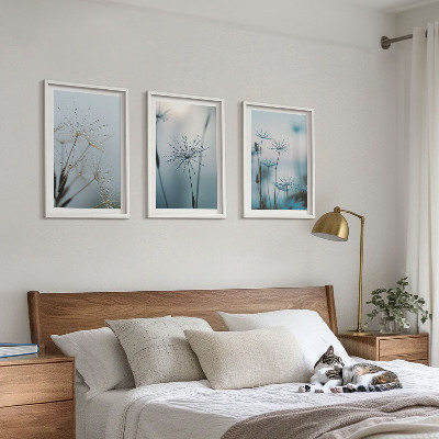 Billedvæg inspiration Mælkebøtter med vanddråber