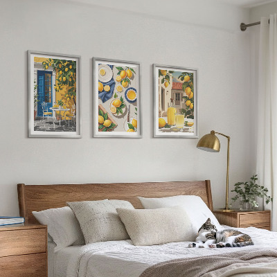 Billedvæg inspiration Citronhave med drikkevarer