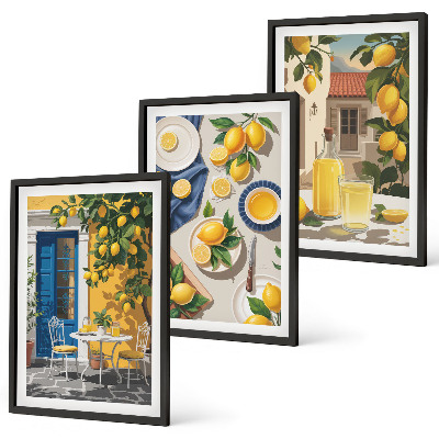 Billedvæg inspiration Citronhave med drikkevarer