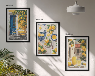 Billedvæg inspiration Citronhave med drikkevarer
