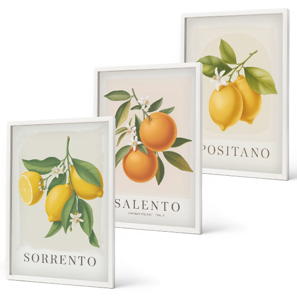 Billedsæt til soveværelset Amalfi citroner og appelsiner