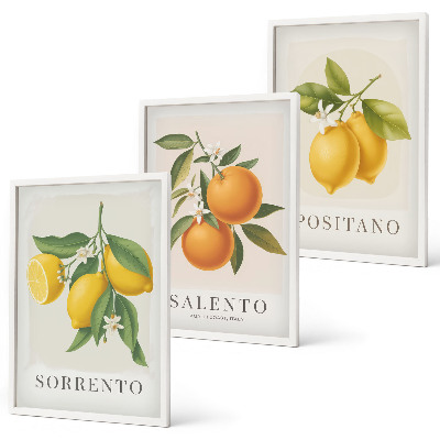 Billedsæt til soveværelset Amalfi citroner og appelsiner