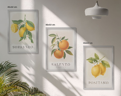 Billedsæt til soveværelset Amalfi citroner og appelsiner