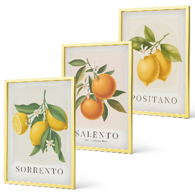 Billedsæt til soveværelset Amalfi citroner og appelsiner