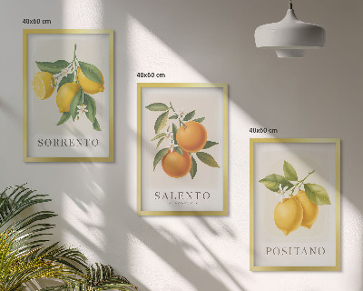 Billedsæt til soveværelset Amalfi citroner og appelsiner