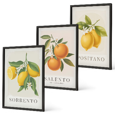 Billedsæt til soveværelset Amalfi citroner og appelsiner