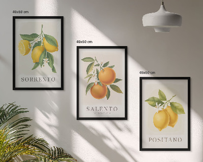 Billedsæt til soveværelset Amalfi citroner og appelsiner