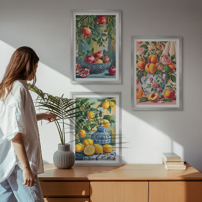 Billedvæg inspiration Frugtsammensætninger af granatæbler