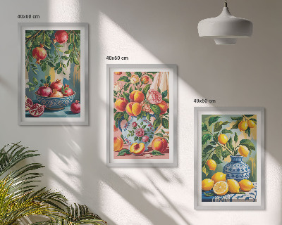 Billedvæg inspiration Frugtsammensætninger af granatæbler