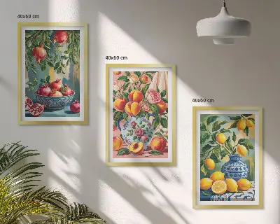 Frugtsammensætning af granatæbler billedvægs-inspiration