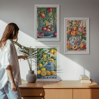 Billedvæg inspiration Frugtsammensætninger af granatæbler
