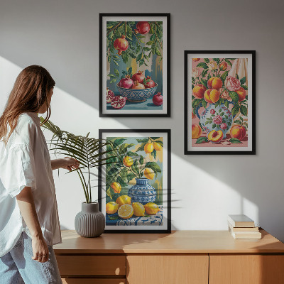 Billedvæg inspiration Frugtsammensætninger af granatæbler