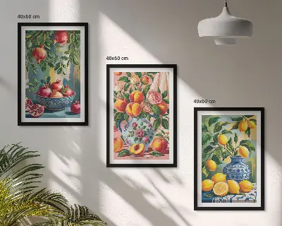 Frugtsammensætning af granatæbler billedvægs-inspiration