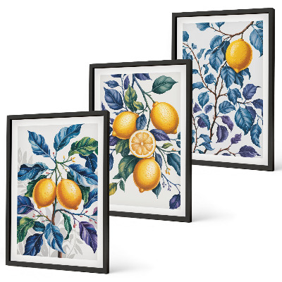 Billedvæg inspiration Citrongrene blå blade
