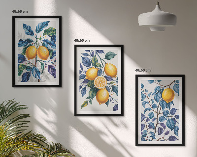 Billedvæg inspiration Citrongrene blå blade